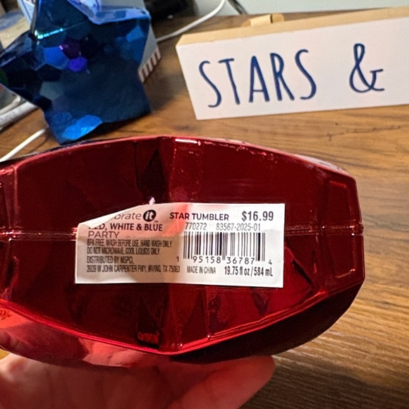 Ashland Red and Blue Star Cups Set - Picture 7 of 8